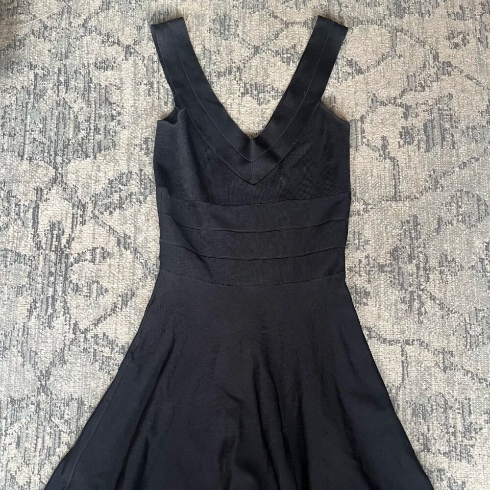 Vintage Armani Exchange V-Neck Black Dress - Size S